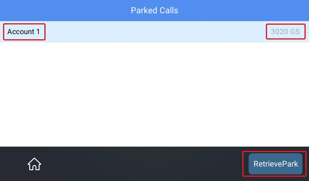 Parked Calls List - Documentation Center