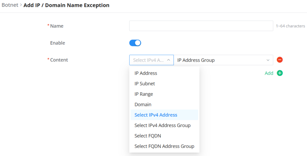 botnet-add-ip-exception - Documentation Center