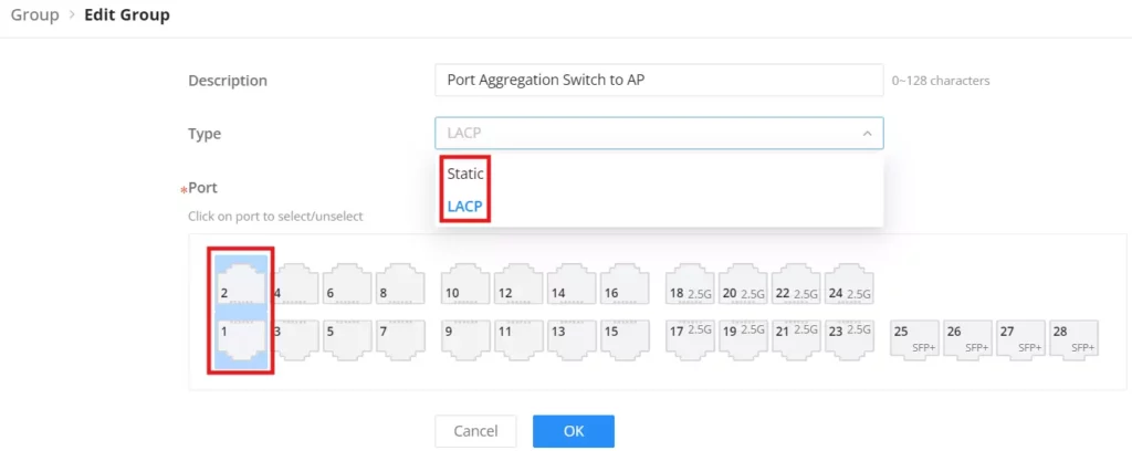 2-swtitch-part-2-select-the-ports-number - Documentation Center