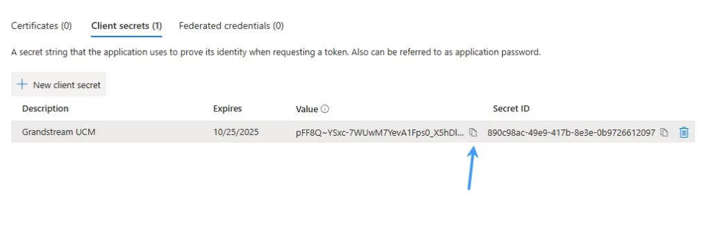 Client Secret Value - Documentation Center