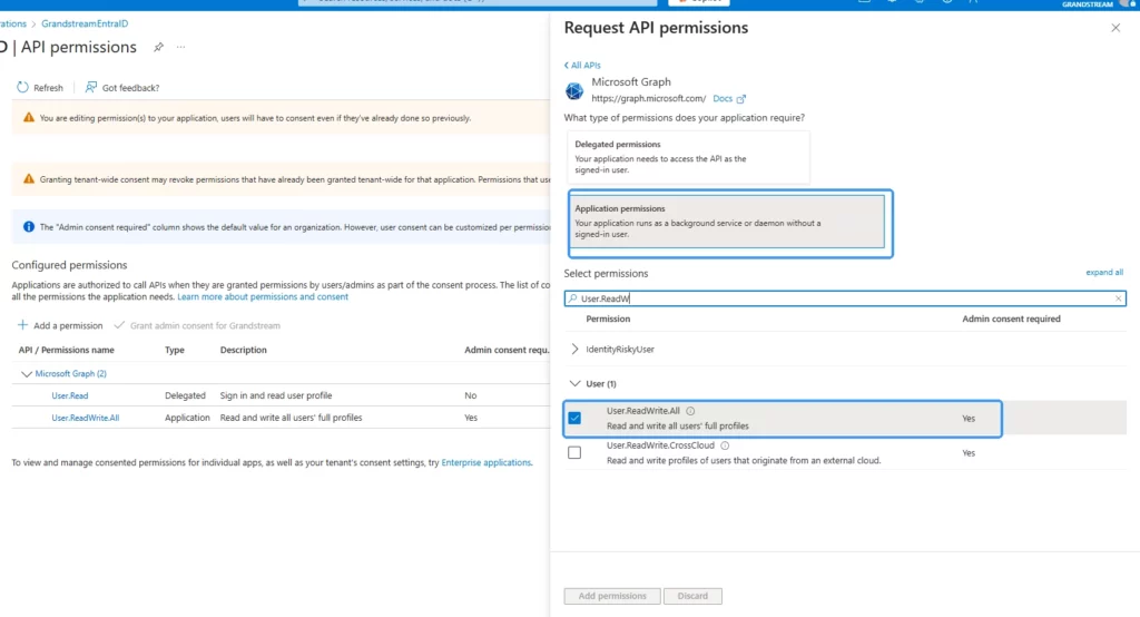Request API permission - Documentation Center