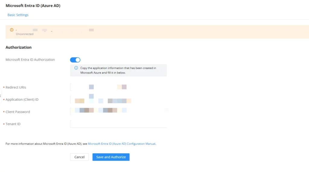 UCM Microsoft Entra ID integrations page - Documentation Center