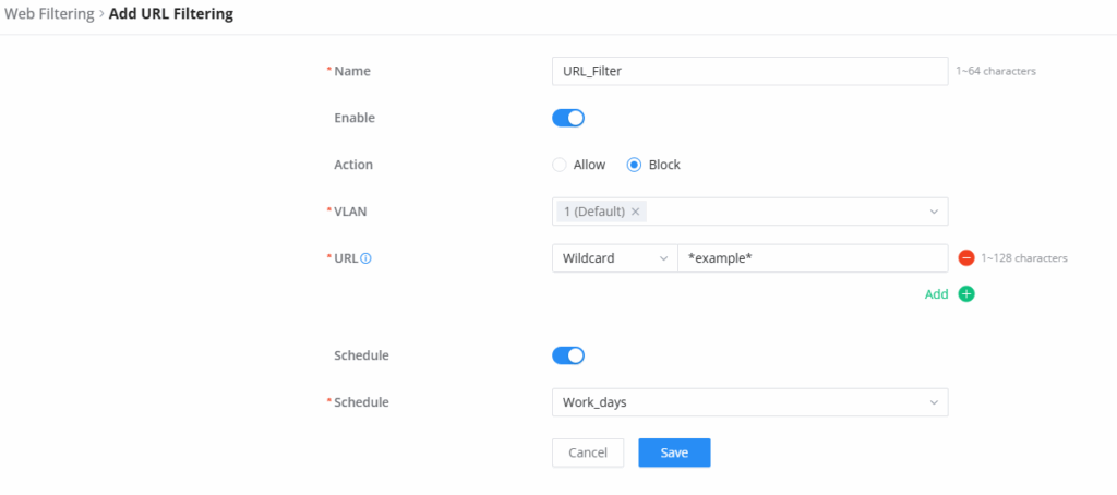 URL Filter - Documentation Center