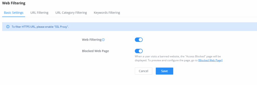 URL Filtering - Documentation Center