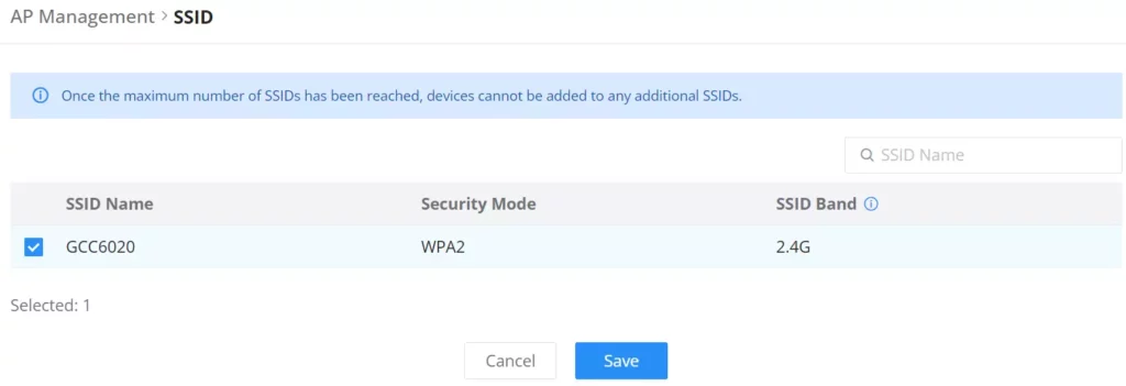 AP Management - SSID - Documentation Center