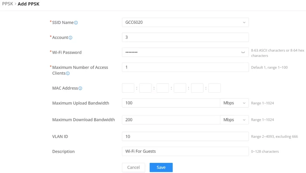 Add PPSK - Documentation Center