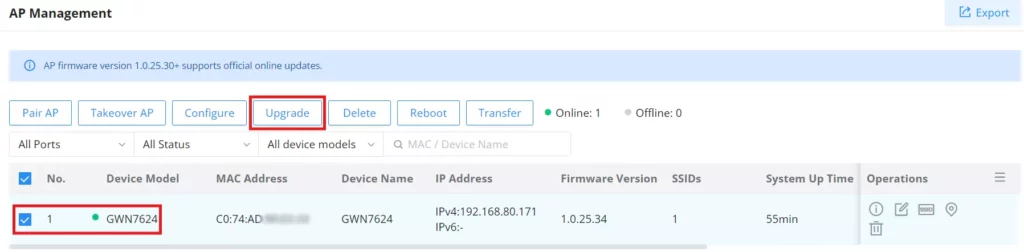 Batch configuration of APs - Documentation Center