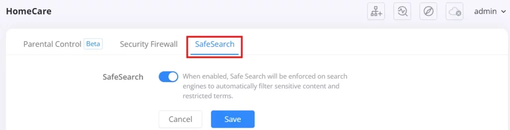 GWN7062ET SafeSearch - Documentation Center