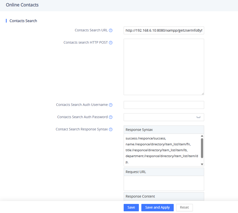contacts search online - Documentation Center
