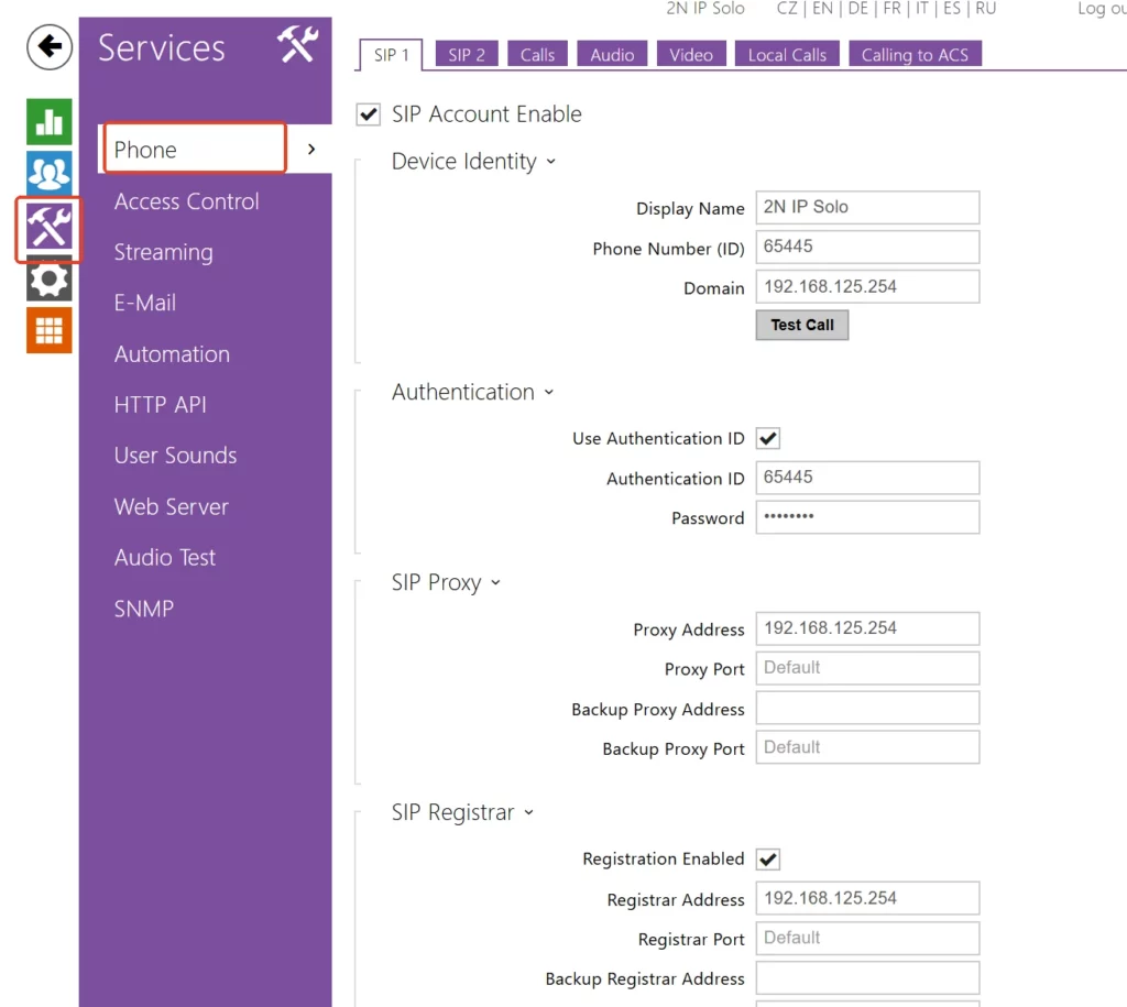 2N_SIP_Account_Settings - Documentation Center