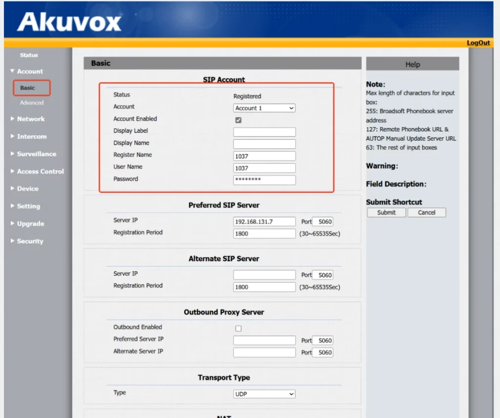 Akuvox_SIP_Account_Settings - Documentation Center