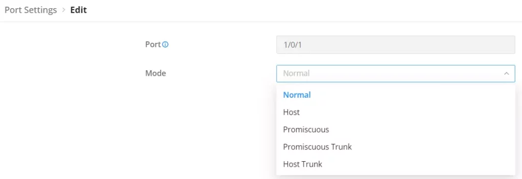 PVLAN - Port settings - Documentation Center
