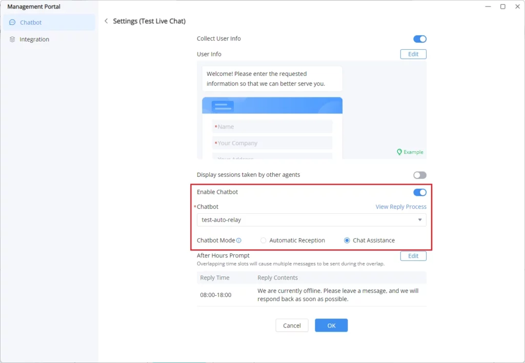 Enable_Chatbot - Documentation Center