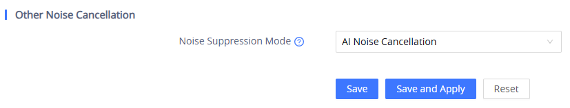Noise Suppression - Documentation Center