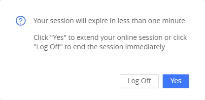 Session Expiry Prompt - Documentation Center