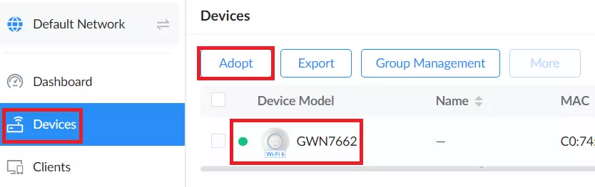 12 on gdms cloud or gwn manager speed test can be used with devices first we need to add a device to the platform an access point will be used as an example here - Documentation Center