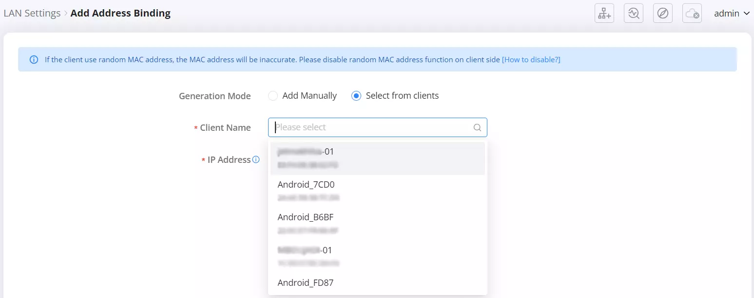 3 or select from clients that already connected to the router wired or wireless - Documentation Center