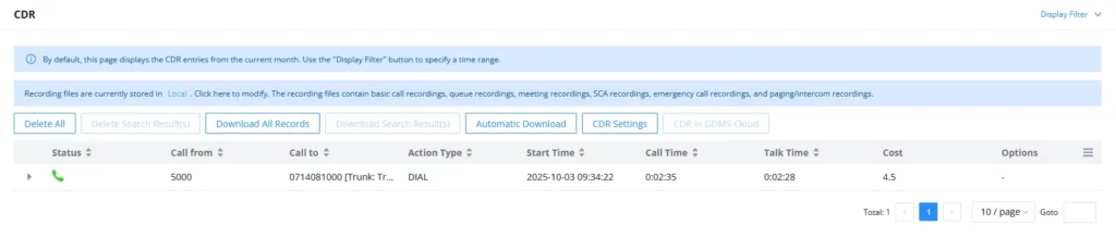 CDR_Entry - Documentation Center