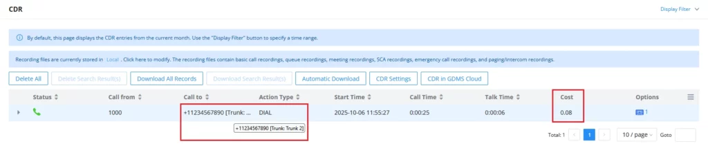 LCR_Test_Call_Number1 - Documentation Center