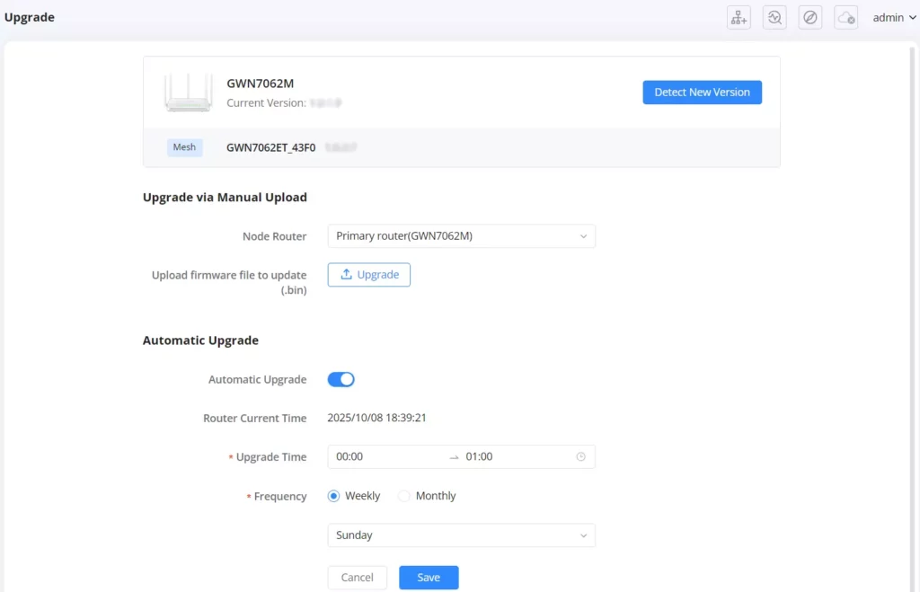 Upgrade page - Documentation Center