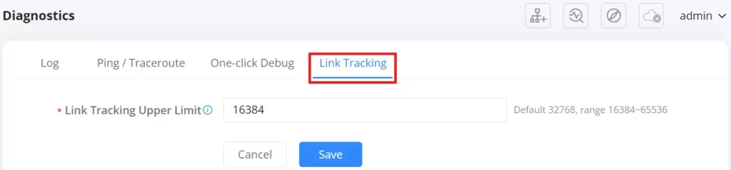 gwn7062M Diagnostics - Link Tracking - Documentation Center