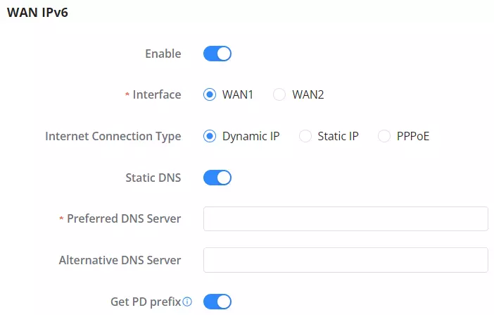 wan ipv6 - Documentation Center