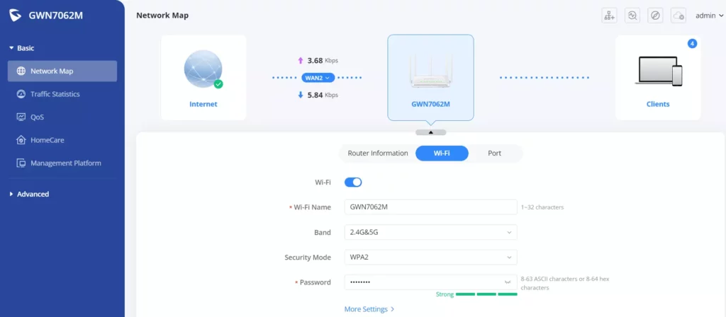 web ui home page 7062M - Documentation Center
