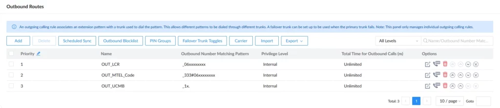 Outbound_Routes_Page - Documentation Center
