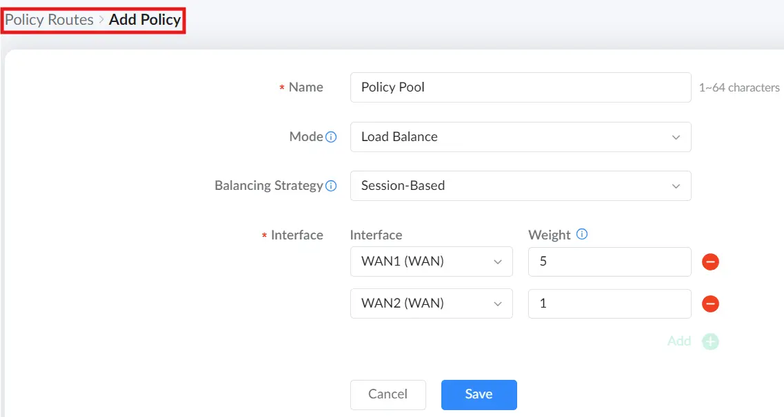 2 policy routes → policy pool - Documentation Center