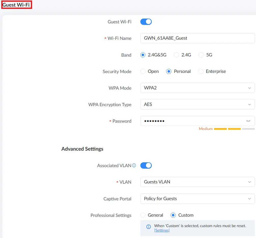 4 Guest wi-fi page - Documentation Center