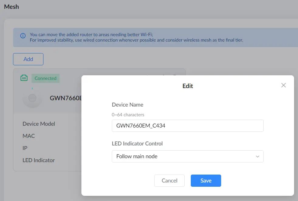 8 then we can reboot the device or edit device name and led indicator control shorcuts - Documentation Center