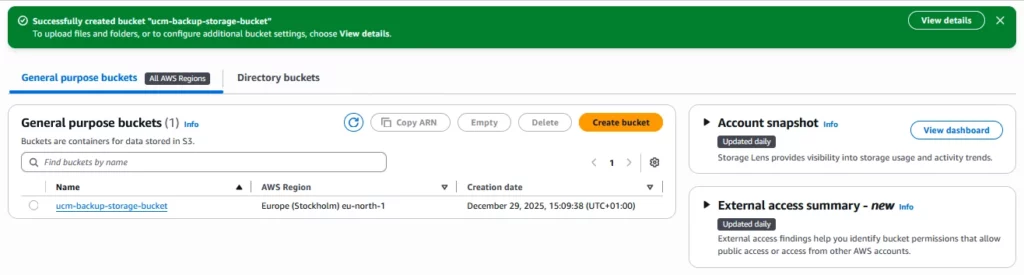 Bucket_Created_Successfully - Documentation Center