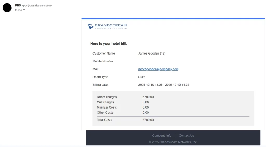 CheckOut_Bill_Email - Documentation Center