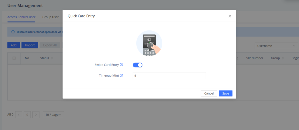 Quick card entry - Documentation Center