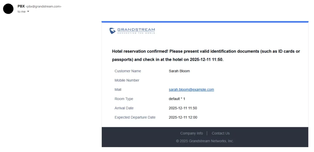 Reservation_Confirmation_Email - Documentation Center