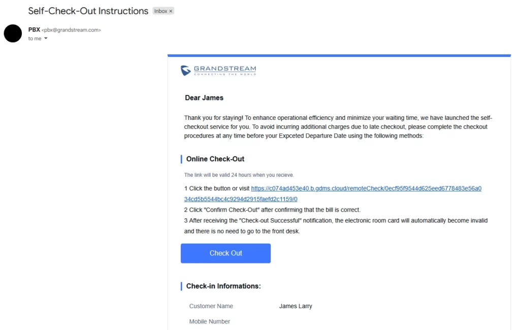 Self_CheckOut_Email copy - Documentation Center