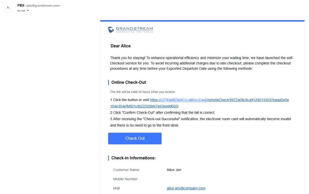 Self_Checkout_Email - Documentation Center