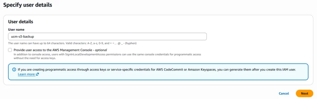 Specify_User_Details - Documentation Center