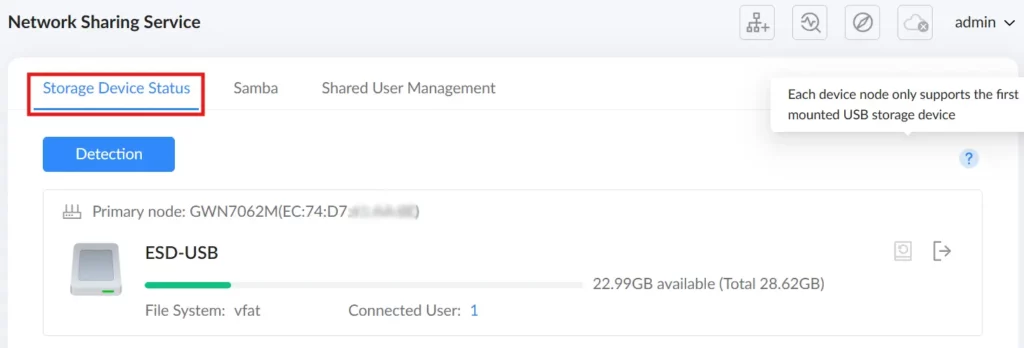 Storage Device Status - Documentation Center