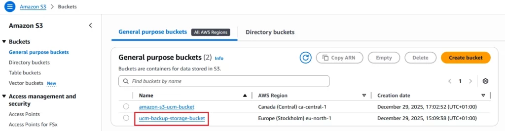 Target_Backup_Bucket - Documentation Center