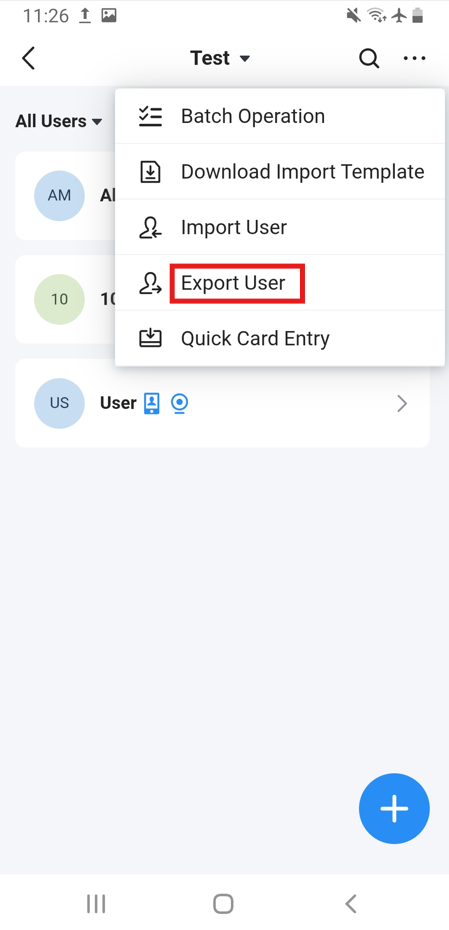 export users - Documentation Center