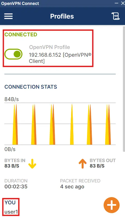 1 confirming from teh client side the app part 1 example openvepn connect exampel part 1 - Documentation Center