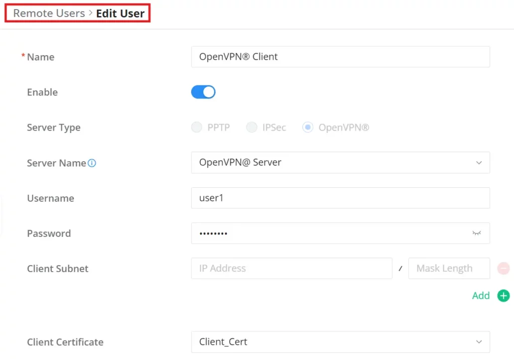 5 remote user after clicking on add we can add or edit a remote user - Documentation Center
