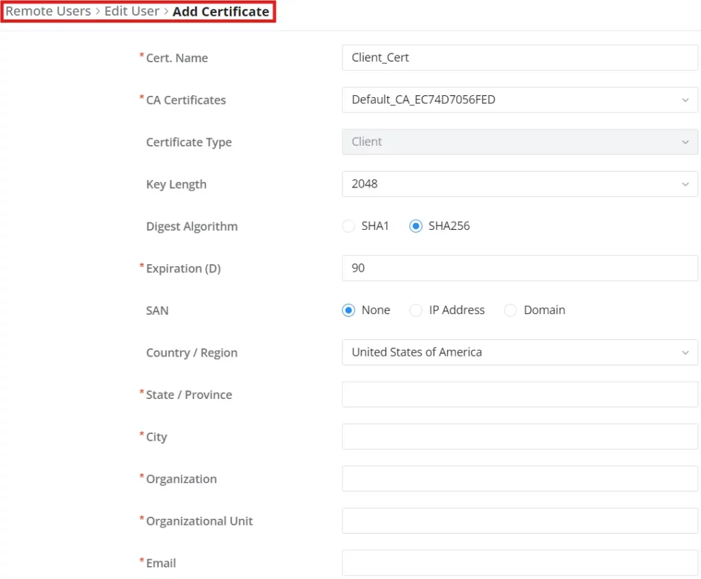 6 remote users add a client certificate - Documentation Center
