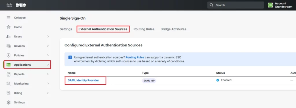 DUO_Configured_External_Sources_Page - Documentation Center