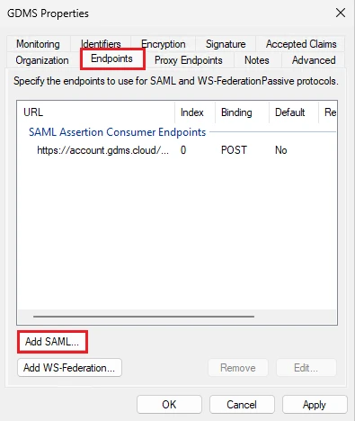 Endpoints_TabTrusted Party - Documentation Center