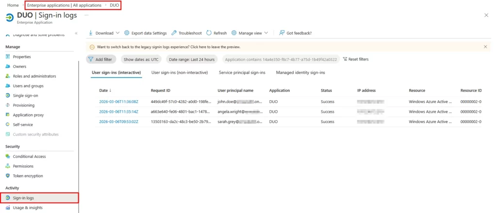Entra_SSO_Logs - Documentation Center