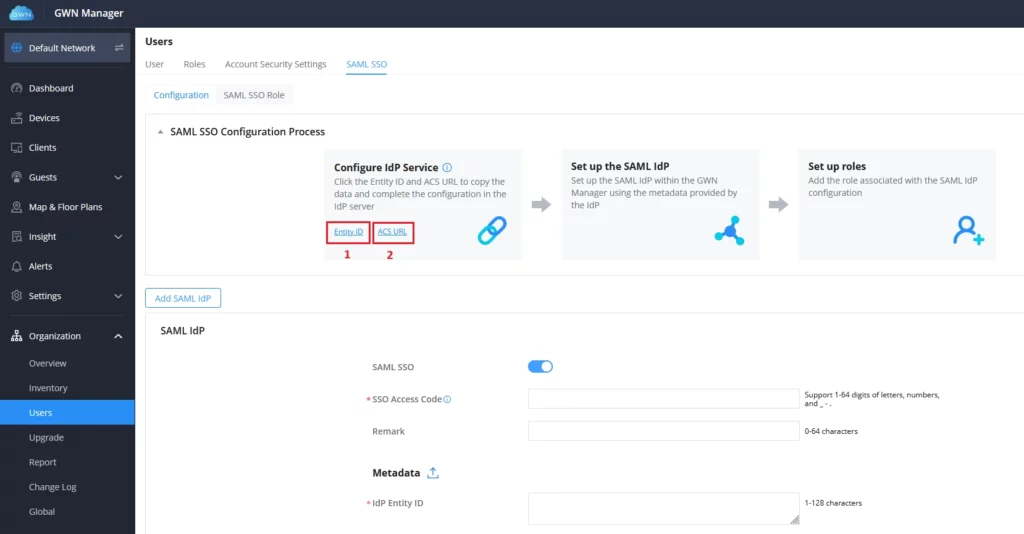 GWN_Manager_SAML_SSO_Idp_Serive_Config - Documentation Center
