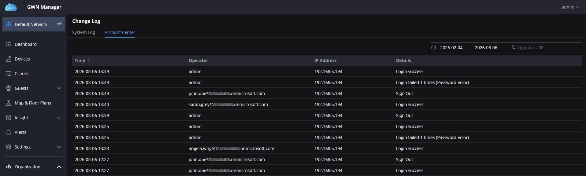 GWN_Manager_SSO_Logs - Documentation Center