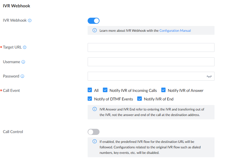 IVR Webhook - Documentation Center